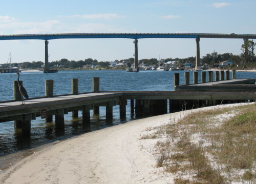 Looking west past the ramp