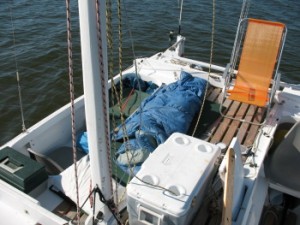 Camping on the center deck