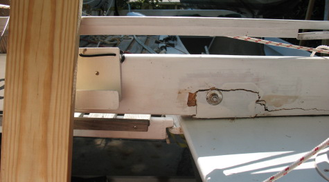 Slider's rotten beam.